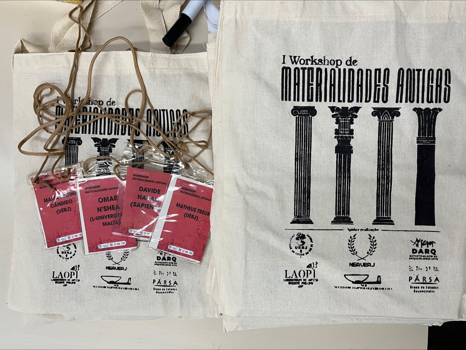 Materiais distribuídos aos participantes do workshop