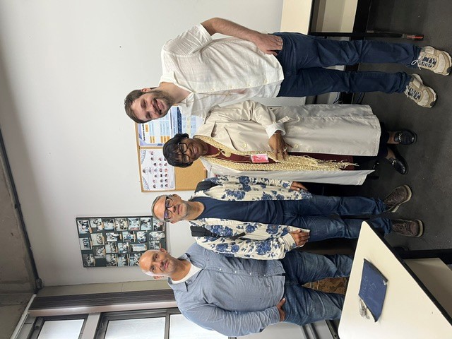 Maria Regina Candido com Omar N'Shea, Davide Nadali e Matheus Treuk